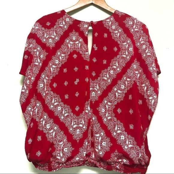 SOHO classic paisley red wrap top bandana - Picture 2 of 5